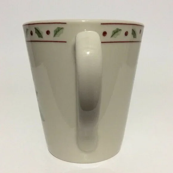 CHRISTMAS merry brite coffee mug cup poinsettia - Picture 9 of 12